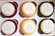 Gekleurde cupcakes met logo/foto (6st.)