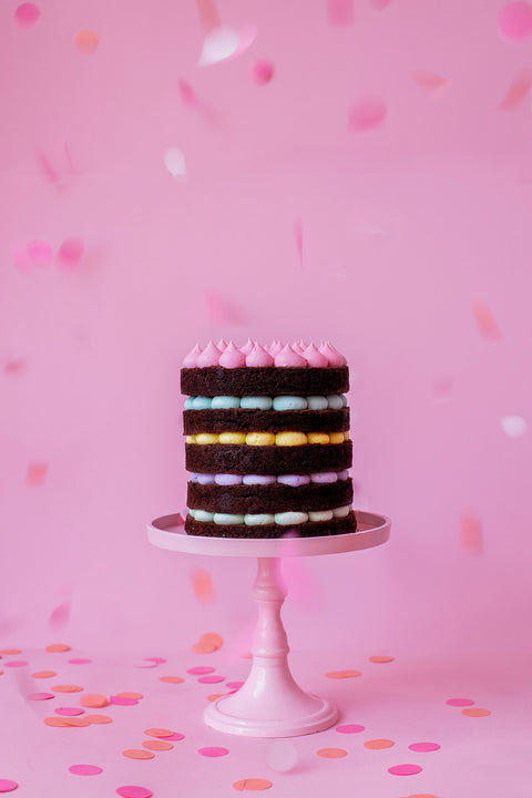 Chocolate Rainbow Cake (naked)
